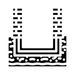 basement waterproofing home maintenance glyph icon vector illustration