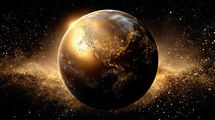 Naklejka premium name: golden earth glow