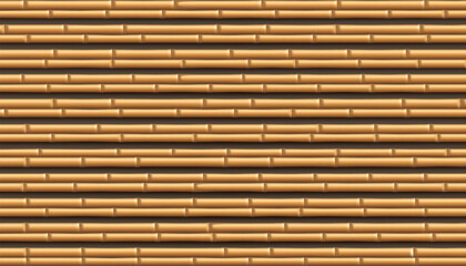 Wooden textured slats made from bamboo sticks. Vector background