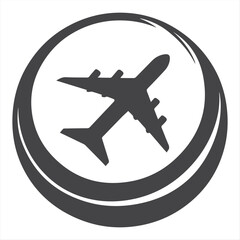 Fototapeta premium Flying Jet Airplane Logo – Aviation, Travel, and Airline Branding Icon