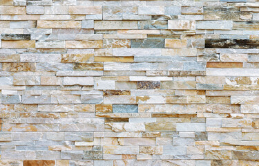 Natural Stone texture background. Gray color tone. Square rectangle shape in horizontal row stripe....