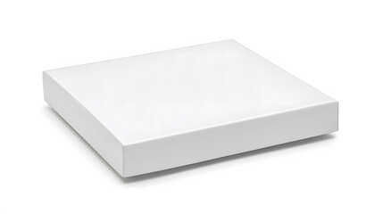 Fototapeta premium Blank White Square Box Packaging Mockup Product Presentation