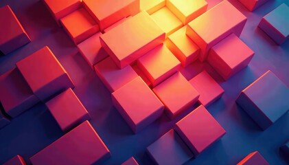 Fototapeta premium Interlocking squares creating a subtle optical illusion, background, interlocking