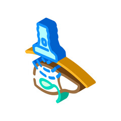 gallbladder check gastroenterologist isometric icon vector illustration