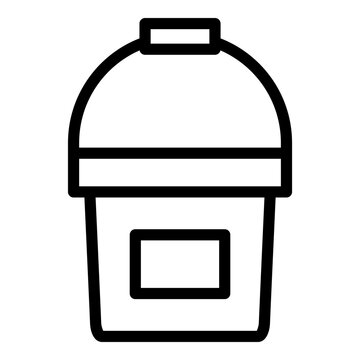 recommend clip art: Bucket icon. Vector line icon