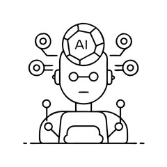 ai robot icon, ai robot vector illustration-simple illustration of ai robot, perfect for ai robot logos and icons