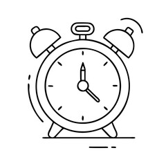 alarm clock icon, alarm clock vector illustration-simple illustration of alarm clock, perfect for alarm clock logos and icons