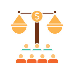 Social justice color flat icon for digital and print projects.