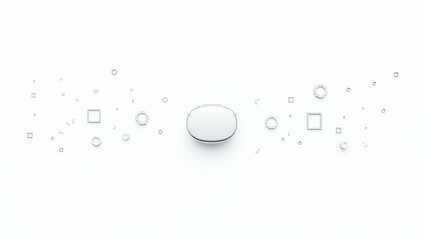 Flat Minimalist Wallpaper: Futuristic Abstract Elements Symbolizing Self-Learning Machines, Merging Digital Innovation with Adaptive Algorithms in High-Tech Automation.