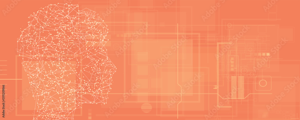 Poster conceptual technology illustration of artificial intelligence
