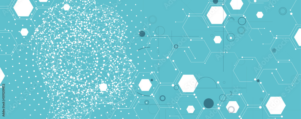 Poster conceptual technology illustration of artificial intelligence