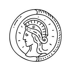 ancient coin icon, ancient coin vector illustration-simple illustration of ancient coin, perfect for ancient coin logos and icons