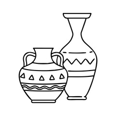 ancient pottery icon, ancient pottery vector illustration-simple illustration of ancient pottery, perfect for ancient pottery logos and icons