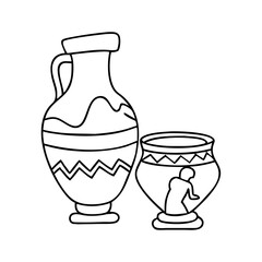 ancient pottery icon, ancient pottery vector illustration-simple illustration of ancient pottery, perfect for ancient pottery logos and icons