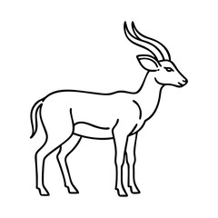 antelope icon, antelope vector illustration-simple illustration of antelope, perfect for antelope logos and icons