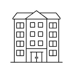 apartment building icon, apartment building vector illustration-simple illustration of apartment building, perfect for apartment building logos and icons