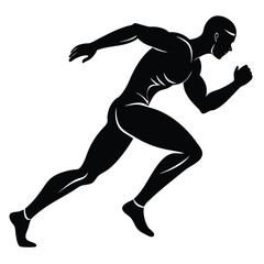 runner silhouette vector
