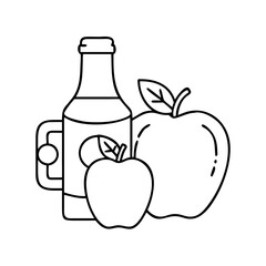 apple cider icon, apple cider vector illustration-simple illustration of apple cider, perfect for apple cider logos and icons