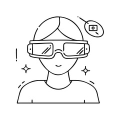 ar glasses icon, ar glasses vector illustration-simple illustration of ar glasses, perfect for ar glasses logos and icons