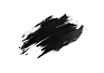 Vector Black ink brush stroke isolated on transparent background