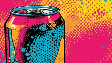 colorful pop art soda can © arisa