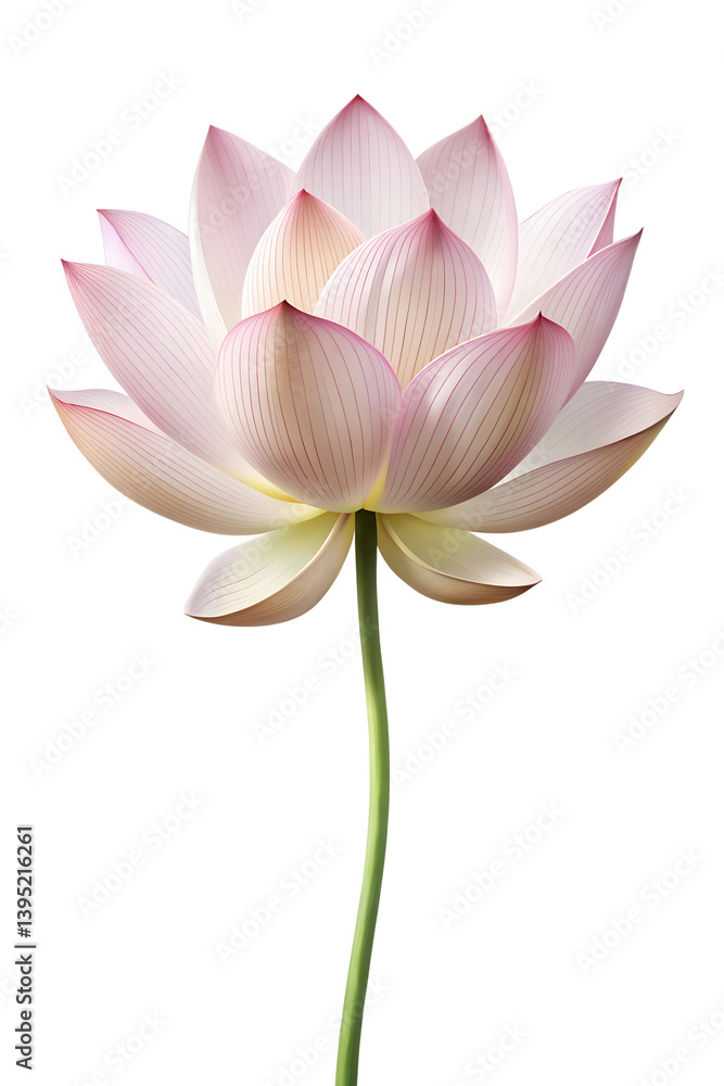 Poster elegant minimalist lotus flower design with a transparent background for versatile usage , transpare