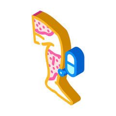 drug allergies pharmacist isometric icon vector illustration