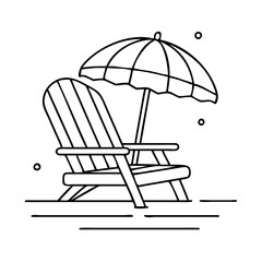 beach chair icon, beach chair vector illustration-simple illustration of beach chair, perfect for beach chair logos and icons