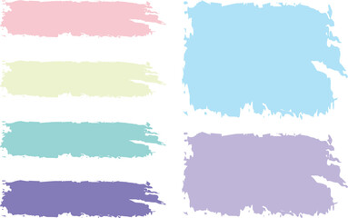 Obraz premium spring colors palette abstract banners brush strokes set