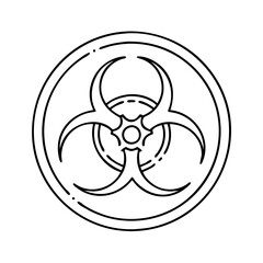 biohazard symbol icon, biohazard symbol vector illustration-simple illustration of biohazard symbol, perfect for biohazard symbol logos and icons