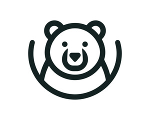 Minimal Vector Bear Icon for Business Branding

