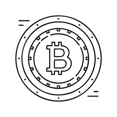 Fototapeta premium bitcoin coin icon, bitcoin coin vector illustration-simple illustration of bitcoin coin, perfect for bitcoin coin logos and icons