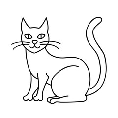 black cat icon, black cat vector illustration-simple illustration of black cat, perfect for black cat logos and icons