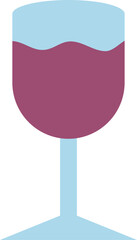 Abstract Wine Glass Illustration: Pastel Purple and Blue Hues