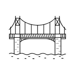 bridge icon, bridge vector illustration-simple illustration of bridge, perfect for bridge logos and icons