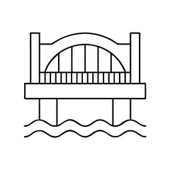 bridge icon icon, bridge icon vector illustration-simple illustration of bridge icon, perfect for bridge icon logos and icons