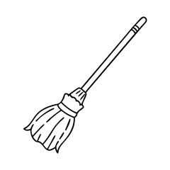 broomstick icon, broomstick vector illustration-simple illustration of broomstick, perfect for broomstick logos and icons