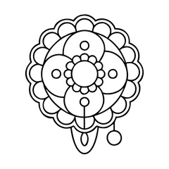 brooch icon, brooch vector illustration-simple illustration of brooch, perfect for brooch logos and icons