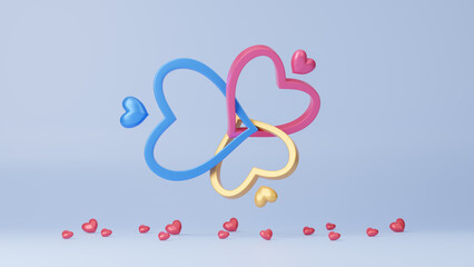 Family home, family day, symbolizing a home in harmony. Baby and Family. Parents caring for babies. Mental health, homeschooling , cost of living during recession. Heart health insurance. 3d render