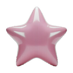 Inflatable Pink Star Toy, Isolated PNG