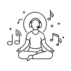 calming music icon icon, calming music icon vector illustration-simple illustration of calming music icon, perfect for calming music icon logos and icons