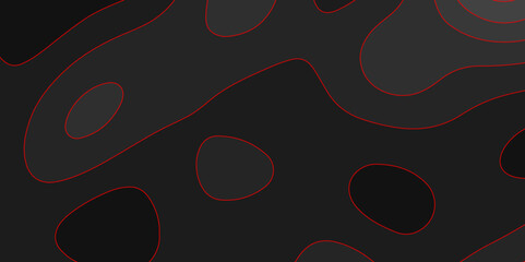 Abstract topographic contours map background, wave paper curved reliefs abstract background. geographic line map Modern design with black with topographic wavy pattern design. vector.	