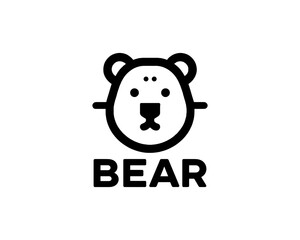 Minimal Vector Bear Icon for Business Branding
