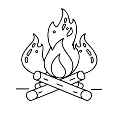 campfire icon, campfire vector illustration-simple illustration of campfire, perfect for campfire logos and icons