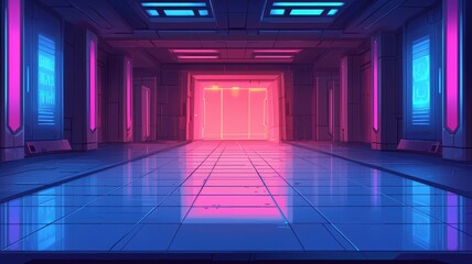 A futuristic cityscape with floating skyscrapers and neon-lit pathways, cyberpunk style, vibrant blues and pinks, glowing holograms, ultra-high detail. , closes up