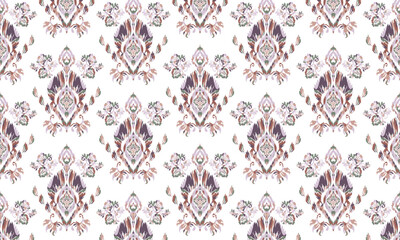 Motifs Ikat floral paisley embroidery floral. ikat ethnic Saree Sarong oriental pattern traditional.Ikat embroidery style abstract embroidery design for background,fabric,wrapping,clothing,wallpaper.