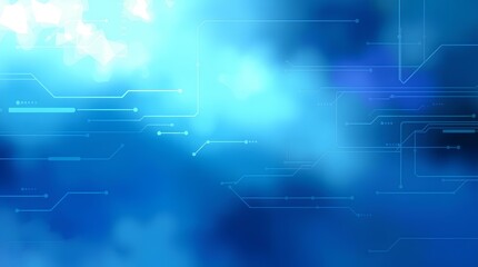 Obraz premium Abstract Blue Circuit Board Technology Background