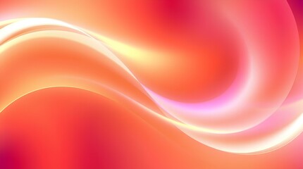 Elegant Orange Gradient Abstract with Flowing Light Curves"