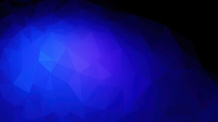 Abstract polygonal design in shades of blue.  A dynamic, low-poly graphic with a gradient effect