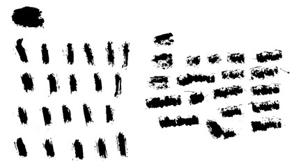 Vector Brush Stroke of Black Ink on Paper